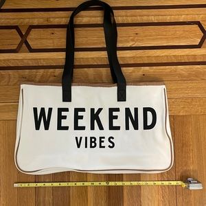 Weekend vibes tote bag - canvas not real leather NWT